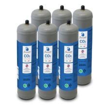 BOMBOLE CO2 600gr USA E GETTA RICAMBIO PER REFRIGERATORI GASATORI ACQUA  6 PZ
