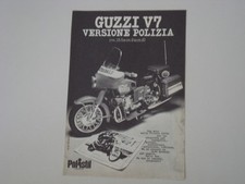 advertising Pubblicità 1974 MOTO GUZZI V7 V 7 POLIZIA POLISTIL