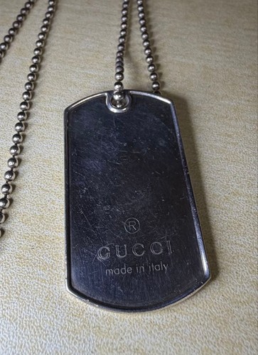 Gucci collana targhetta cane - collana,