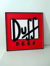 The simpsons duff beer sign - beer,