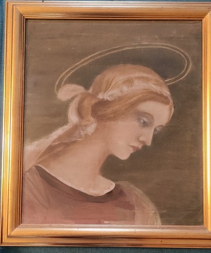 Volto madonna olio su - volto,