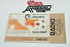 ATALANTA  - MILAN  1992 - 93  Biglietto partita  
