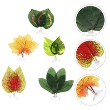  5 Pcs Piantine Finte Terrario Rettili Piante False Per L'acquario