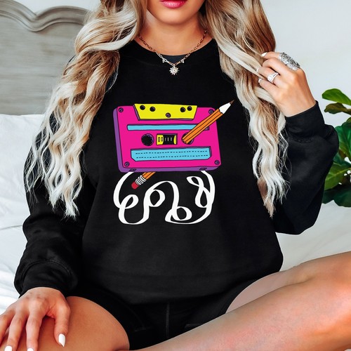 Felpa donna retrò cassette - felpa,