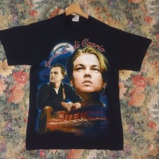 RARISSIMA LEONARDO DI CAPRIO TITANIC L T-SHIRT SCREEN STARS FULL CUT TWO SIDES 