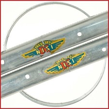 NOS COPPIA CERCHI NISI CAMPIONE DEL MONDO 28" 700c 24H FORI TUBOLARI VINTAGE ANNI 50 60