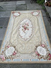 Antico tappeto Aubusson rosa