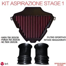 Filtro Aria Sportivo + cornetti maggiorati Honda X-ADV Forza NCX 750 EURO 5/5+