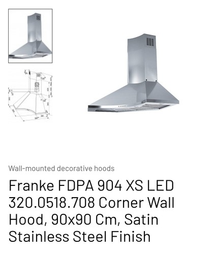 Franke corner hood - corner, and