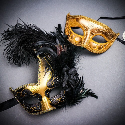 Maschera venezia piuma - maschera,