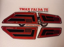 PEDANE POGGIAPIEDI TMAX 530 2012 2013 2014 2015 2016 ERGAL ROSSO CON LOGO 