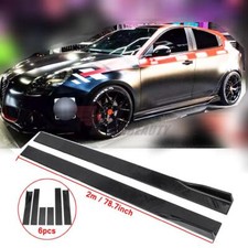 PER ALFA ROMEO GIULIA GIULIETTA FLAPS SOTTO MINIGONNE LUCIDO SPLITTER ABS NERO