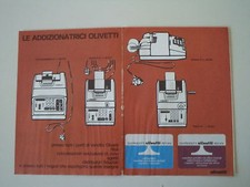 advertising Pubblicità 1971 OLIVETTI QUANTA/PRIMA 20/SUMMA 19