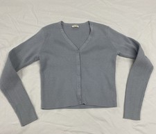 Cardigan donna John Galt Brandy Melville blu chiaro con bottoni taglia unica