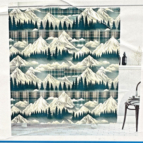 Tenda doccia plaid montagna