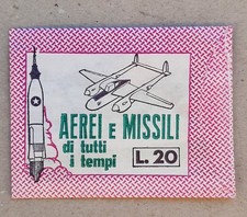BUSTINA AEREI E MISSILI. SCRITTE VERDI. SIGILLATA.  EDIZIONI PANINI.