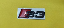 Scritta Posteriore S3 Nero Opaco stemma emblema per Audi metallo aftermarket