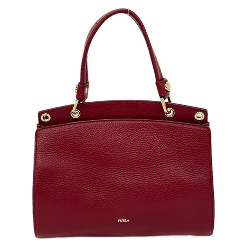 Furla bordeaux leather handbag - bordeaux,