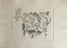 Vittorio Basaglia acquaforte 50x35 firmata numerata 1973 rif AA