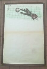  MANIFESTO CALCIO PALLONE SOCCER ITALIA ORIGINALE ANNI 50