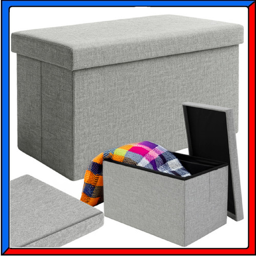 Pouf contenitore pieghevole - contenitore,