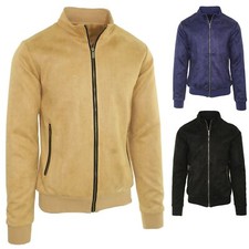 Giubbotto Uomo Primaverile in Camoscio Giacca a Vento Scamosciata Giubbino Renna