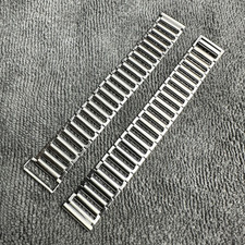 NOS 16 mm. Bracciale orologio militare scala bambù vintage acciaio inox