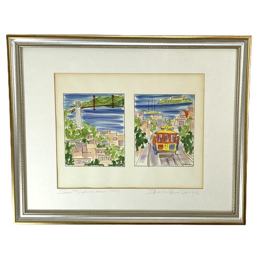 Stampa vintage firmata sharon - stampa,