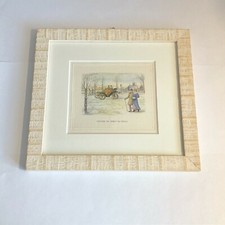 Quadro con stampa d'epoca anni '20 cornice in legno cartolina 