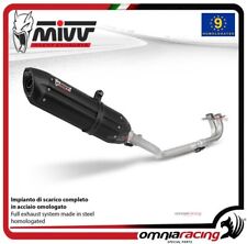 MIVV SUONO full exhaust system approved 2x1 black for YAMAHA TMAX 500 2001>2007