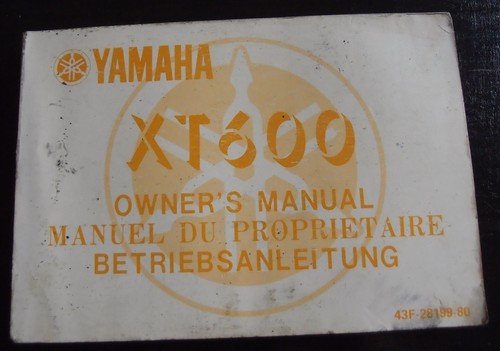 Yamaha xt600z 1983 manuale uso - yamaha,