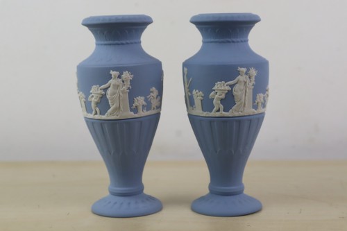 Coppia vasi scanalati blu - vasi,