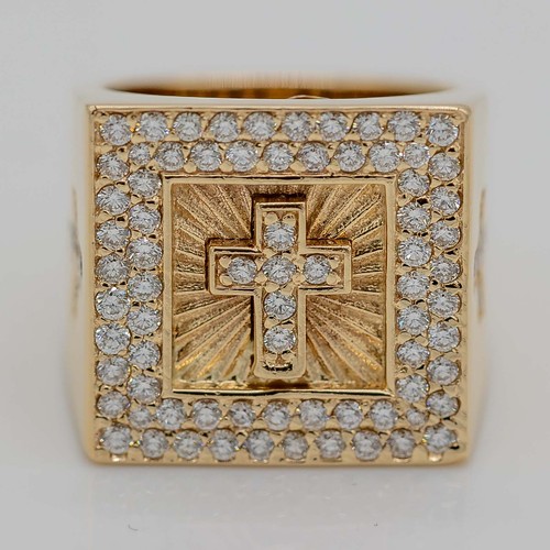 Anello con croce 585 14k - con, 585/14k