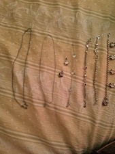 LOTTO GIOIELLI ARGENTO 925 VINTAGE 4 BRACCIALI 2 COLLANE 2 CIONDOLI