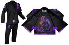 Raven Fightwear Uomo BJJ Horror Cthulhu Brazilian Jiu Jitsu Uniforme Premium BJ