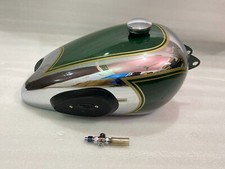 Serbatoio benzina benzina BSA B31 acciaio cromato e verniciato verde con tappo e rubinetto e pastiglie