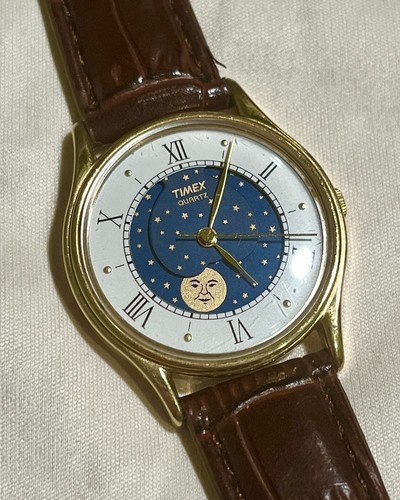 Vintage timex quartz moonphase - vintage,