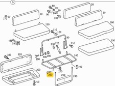 MERCEDES W463 G PERNO SEDILE POSTERIORE OEM N001444008115