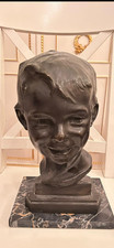 STATUA BAMBINO BRONZO 1900