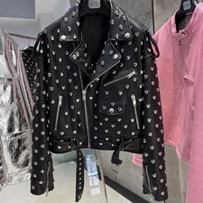 Giacca biker donna cuore