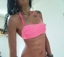 top sopra costume donna arancio fascia bikini 40