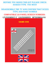 SET DI RETROILLUMINAZIONE FULL LED PER SAMSUNG UE32EH5000 TV 32F-3535LED-40EA D1GE-320SC1-R3