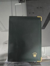 Vintage ROLEX Green Leather Wallet Portefeuille Portafoglio 0068.08.34