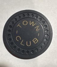 Town Club North Las Vegas $50 Clay Diamond Mold Casino Chip 1945-1964 TR King