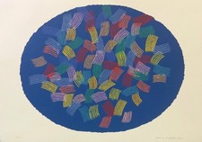 PIERO DORAZIO  "Ovale blu" - Serigrafia 35x50 cm