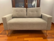 HOMCOM Divano 2 Posti Compatto Design Moderno, Schienale Trapuntato, Grigio