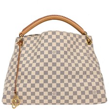 Louis Vuitton Artsy borsa a mano damier borsa in tela bianca autentica