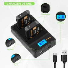 2x Batteria 1,6Ah NP-BX1 +