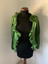 Cardigan Di Maglia Con Rouge Verde Mela Sandro Ferrone Made In Italy