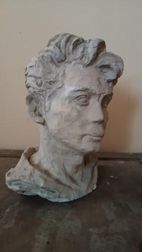 Scultura mezzo busto gesso - in,